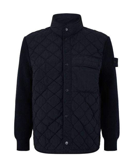 Stone Island Blue Collar Hybrid Jacket for men