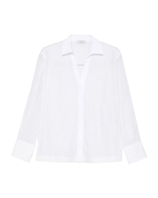 Peserico White V-Neck Shirt