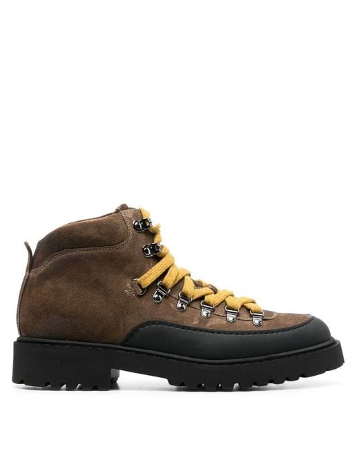 Doucal's Brown Suede Hiking Boots for men