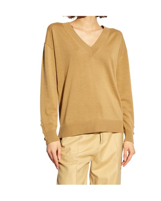MICHAEL Michael Kors Yellow V-Neck Jumper