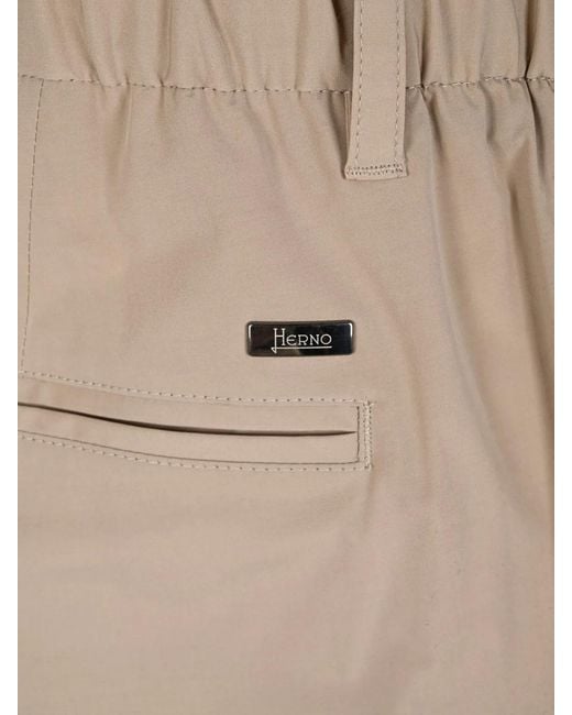 Herno Natural Logo Casual Pants for men