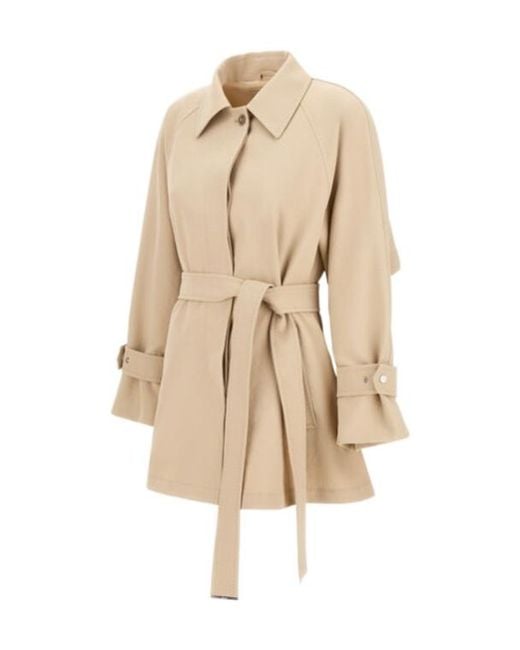 Herno Natural Belted Cape-Back Jacket