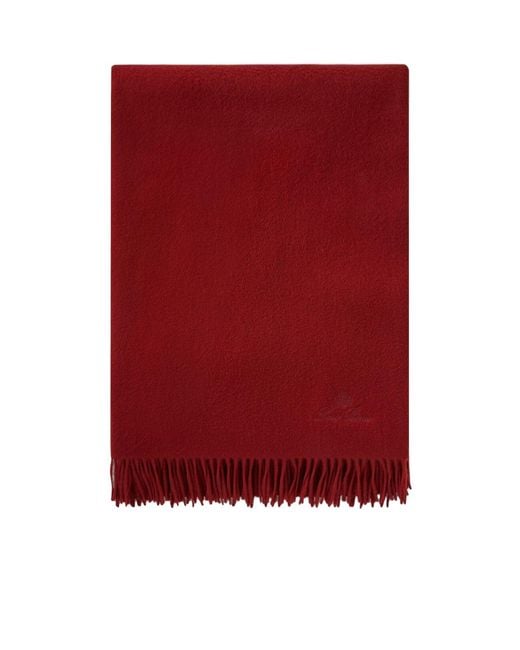 Loro Piana Red Fringed Blanket for men