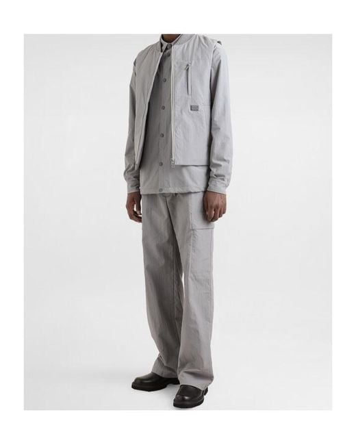 Dolce & Gabbana Gray Elastic Waist Cargo Pants for men