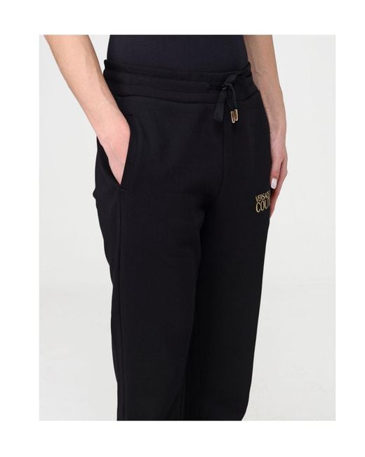 Versace Jeans Black Couture Logo Drawstring Joggers