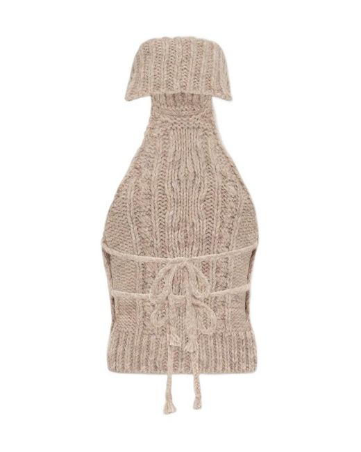 DSquared² Natural Roll-Neck Knitted Top