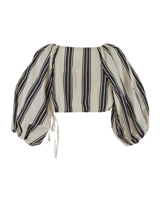 Philosophy Di Lorenzo Serafini Multicolor Striped Cropped Top