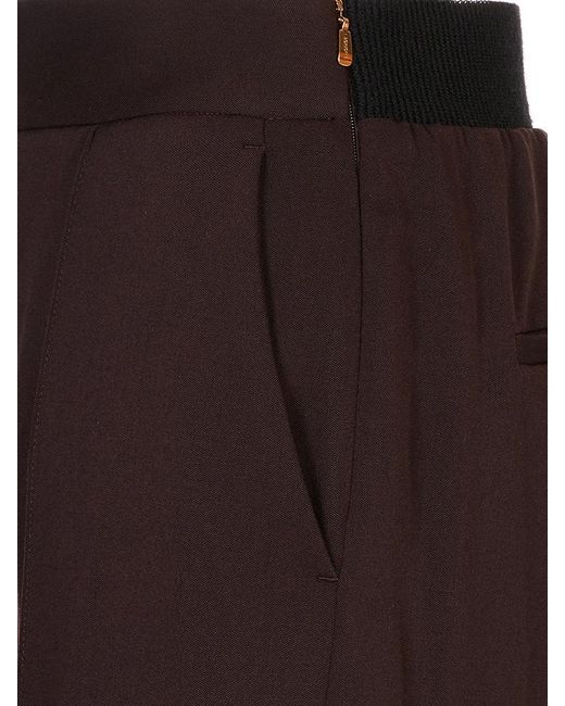 Agnona Brown Straight-Leg Casual Trousers