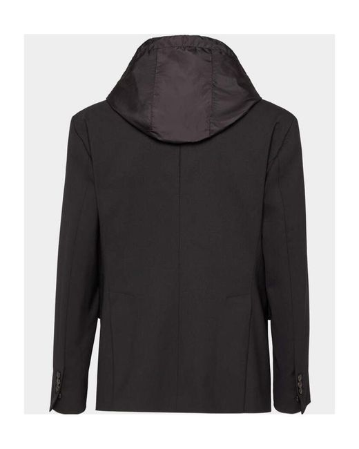 DSquared² Black Double Layered Hooded Jacket for men