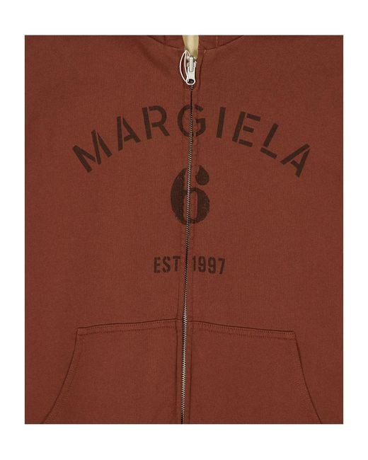 MM6 by Maison Margiela Natural Reversible Zip Drawstring Sweatshirt for men
