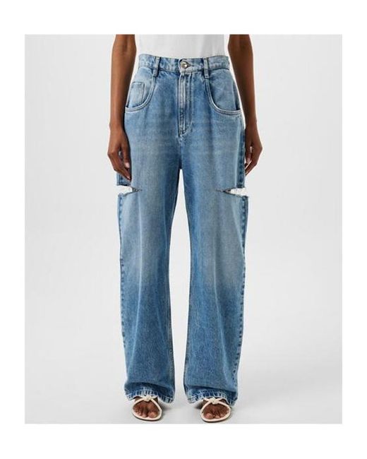 Maison Margiela Blue Jeans With Slash Details