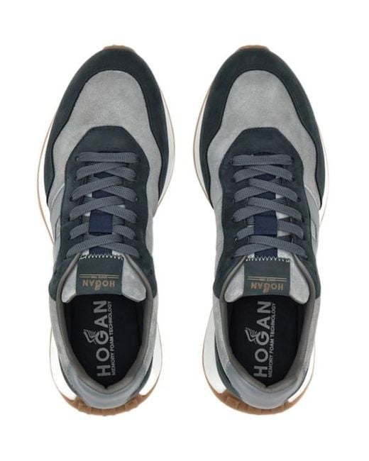 Hogan Blue H601 Lace-Up Sneakers for men