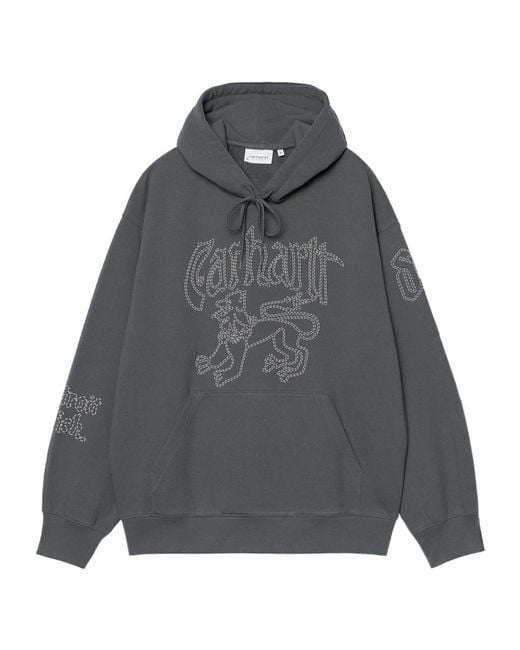 Carhartt Gray Graphic Hooded Sweatshirt for men
