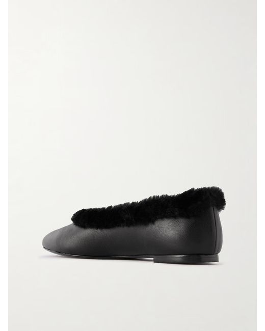 Staud Black Round-Toe Ballet Flats