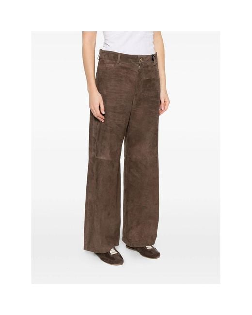 Max Mara Brown Multi-Pocket Casual Pants