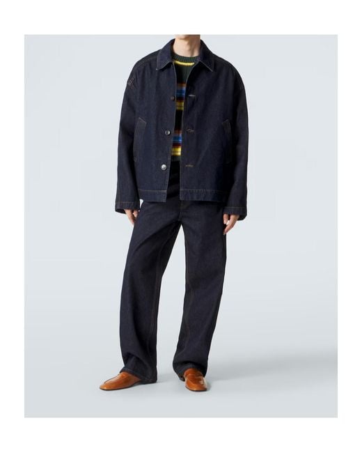Dries Van Noten Blue Wide-Leg Jeans for men