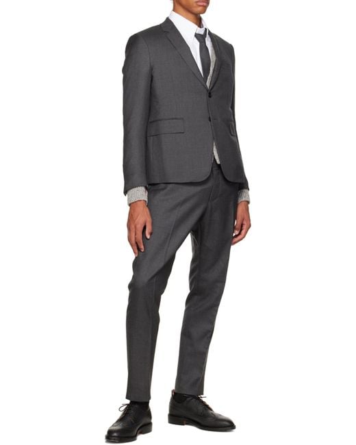 Thom Browne Blue Slim-Cut Single-Breasted Suit for men