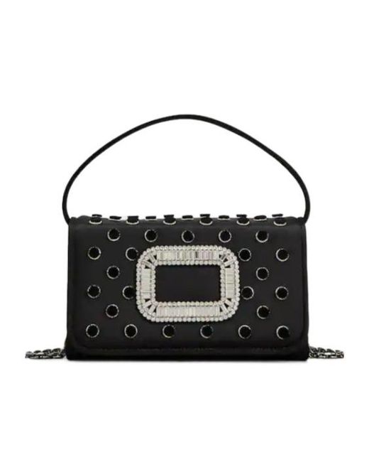 Roger Vivier Black Pilgrim Micro Bag