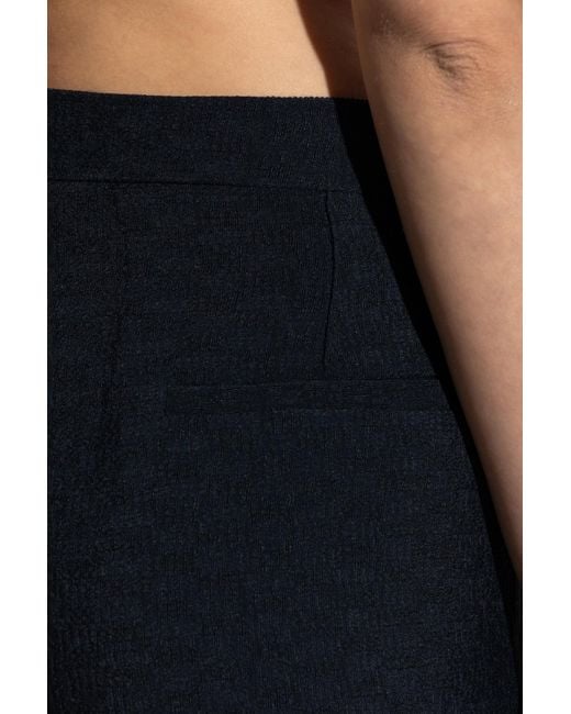 Emporio Armani Blue Straight Leg Trousers
