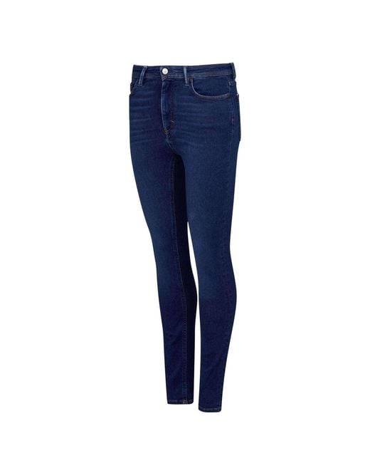 Acne Blue Logo Jeans