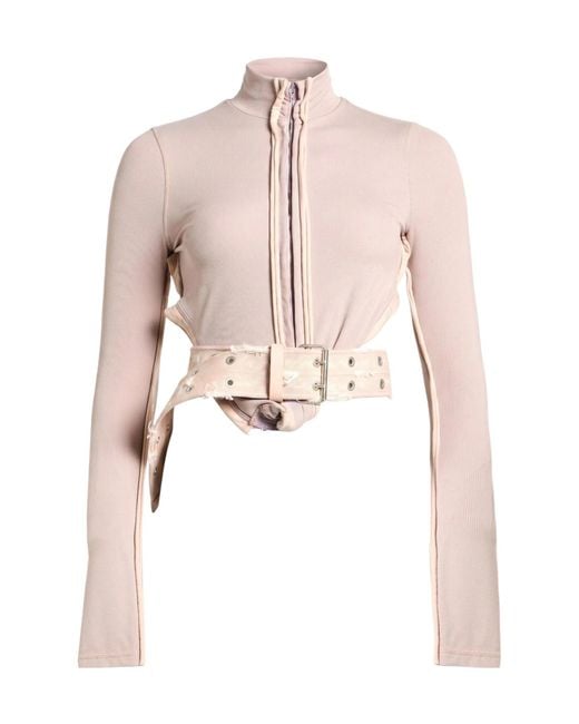 DIESEL Pink Cropped Fitted Top