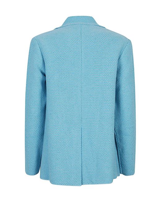Baserange Blue Long-Sleeved Suit Jacket