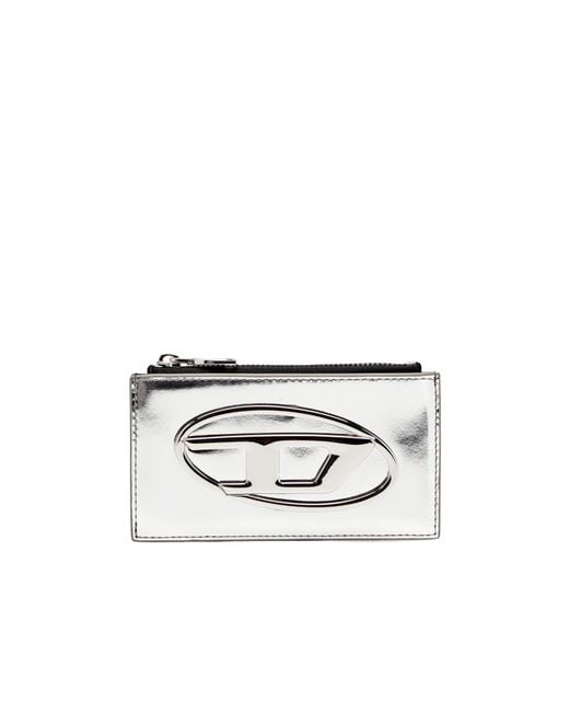DIESEL White 1Dr Zipped Card Holder