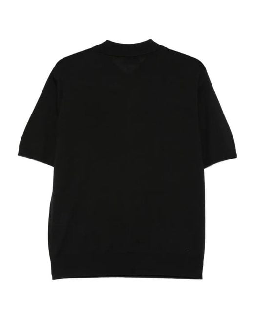 Dries Van Noten Blue Short-Sleeved Polo Shirt for men
