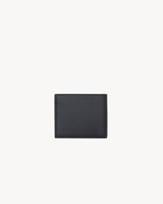 Saint Laurent Black Tiny Cassandre East/West Wallet for men