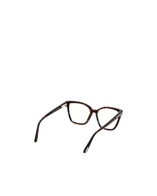 Tom Ford White Geometric Frame Flat Mirror for men