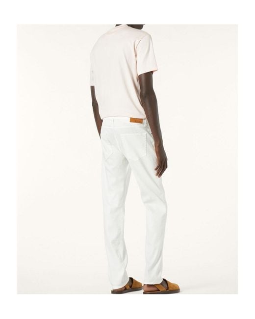 Loro Piana White Quarona Pants for men