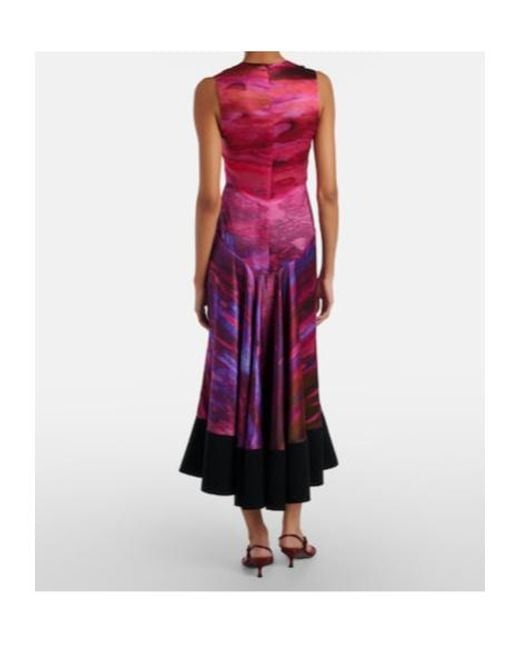 Roksanda Purple Printed Midi Dress