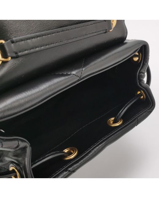 Tory Burch Black Kira Logo Plaque Mini Backpack