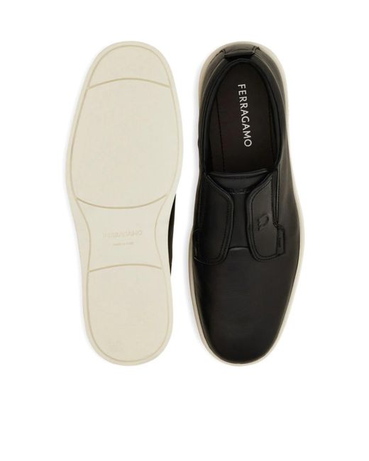 Ferragamo Black Slip-On Sneaker for men