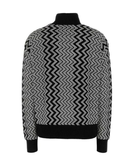 Missoni Black Zigzag Straight Hem Jumper