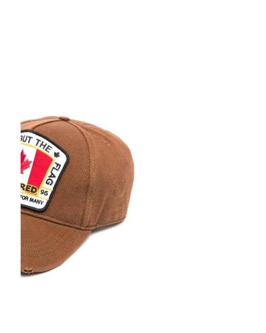 DSquared² Pink Flag Patch Baseball Cap for men