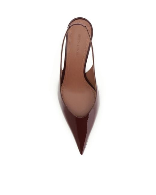 AMINA MUADDI Brown Anok Slingback Pumps