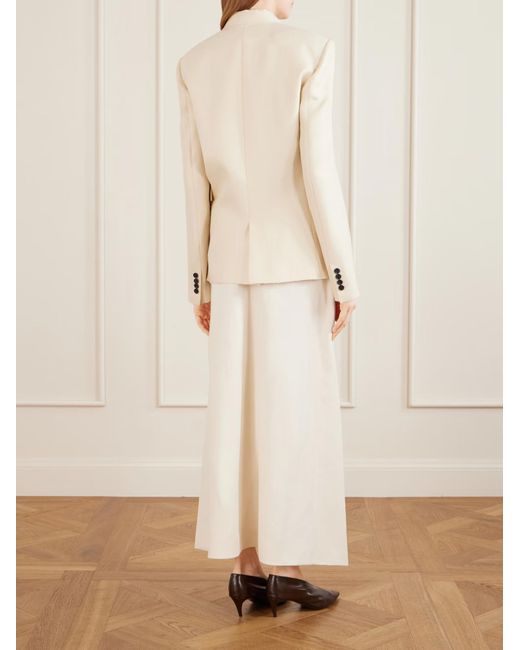 Khaite Natural Rolo Double-Breasted Suit Jacket