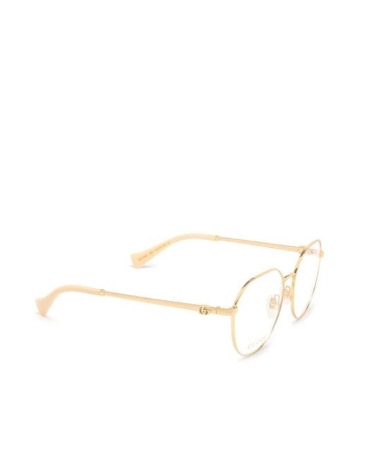 Gucci White Eyewear Oval Frame Glasses