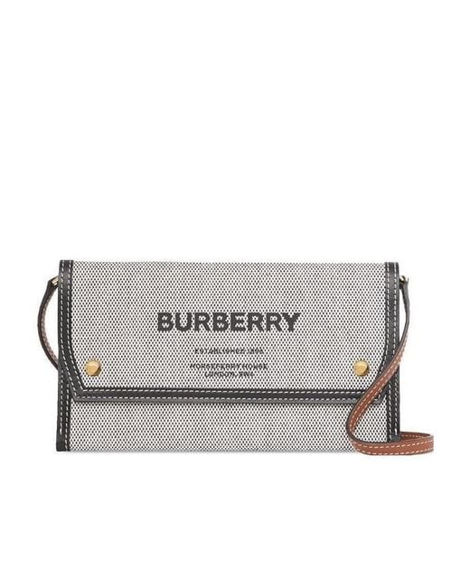 Burberry Gray Horseferry-Print Phone Holder