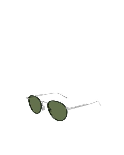 Bottega Veneta Green Eyewear Round Frame Sunglasses for men