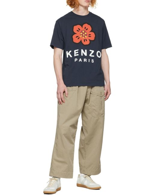 KENZO Blue 'Boke Flower' T-Shirt for men
