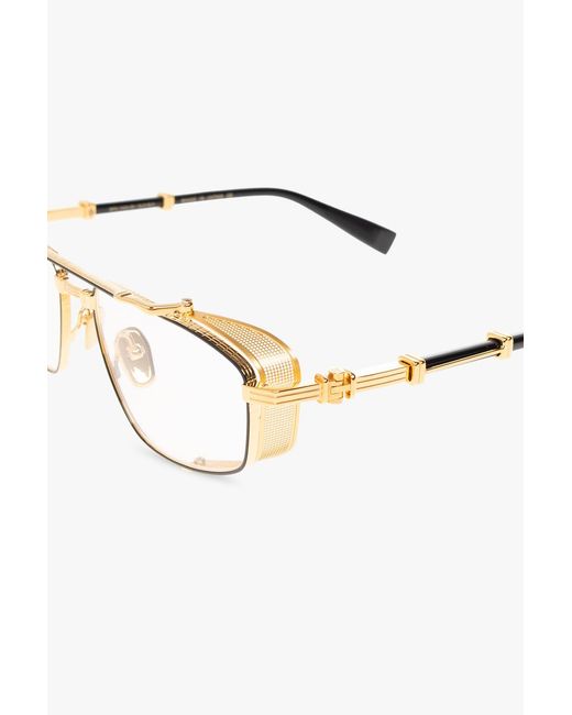 Balmain White Logo Flat Mirror for men