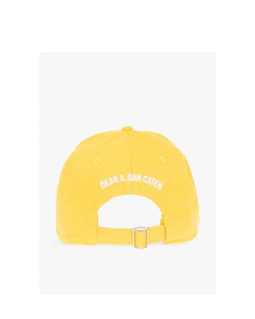 DSquared² Yellow Baseball Cap for men
