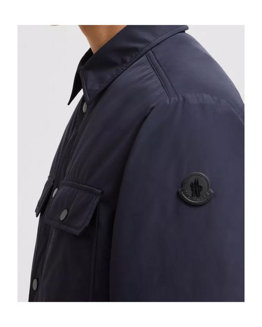 Moncler Blue Oustalous Down Shacket for men