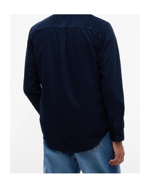 Tommy Hilfiger Blue Regular Fit Button-Down Corduroy Shirt for men