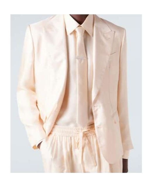 Dolce & Gabbana White Silk Twill Tie for men