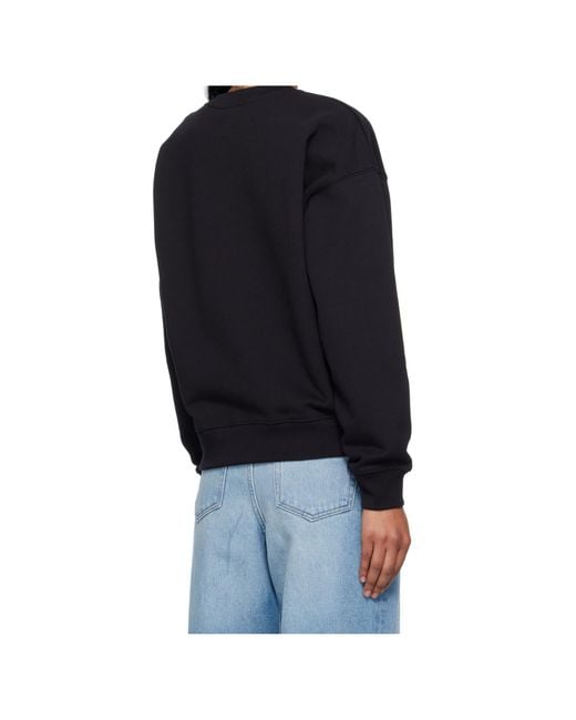 Maison Kitsuné Blue Maison Kitsuné Logo Embroidered Sweatshirt