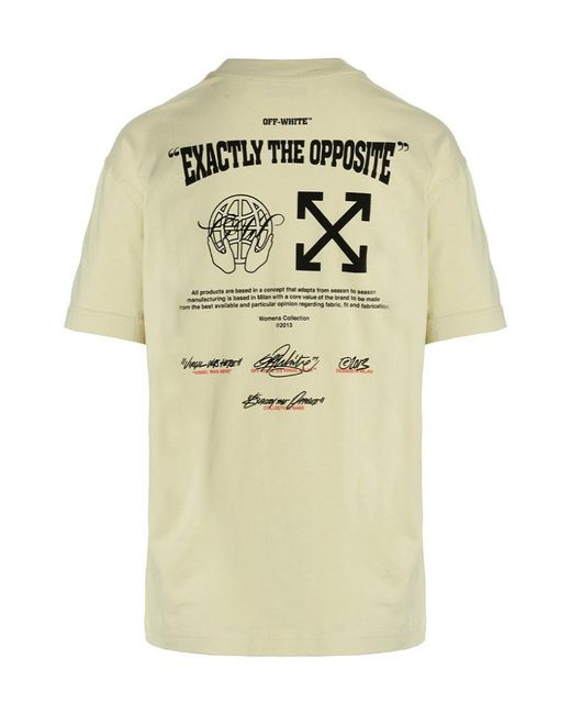 Off-White c/o Virgil Abloh Yellow Graphic-Print Cotton T-Shirt