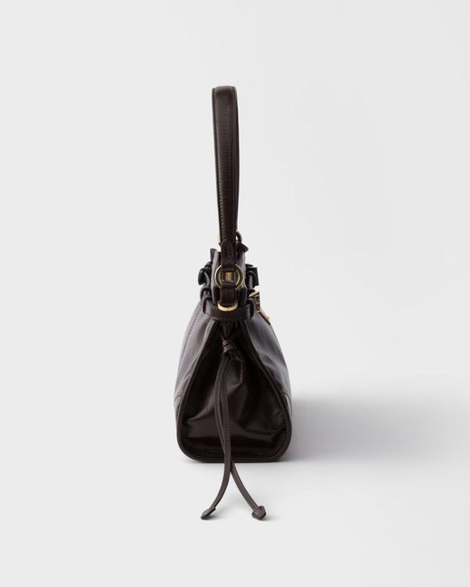 Prada Black Bonnie Logo Plaque Small Shoulder Bag